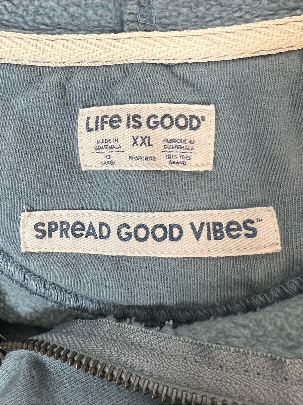 Life is Good French Terry Blue Hoodie - Picture 9 of 10